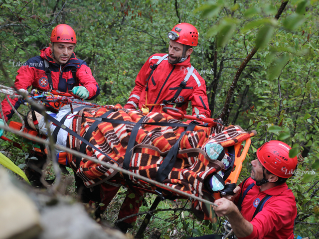 Akcija spašavanja na Plitvicama/© HGSS Gospć                                                                                                                                                                                                              