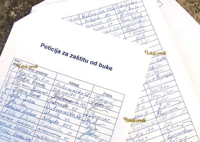 Gospićka peticija protiv zagađivanja okoline/©Marko Čuljat Lika press                                                                                                                                                                                     