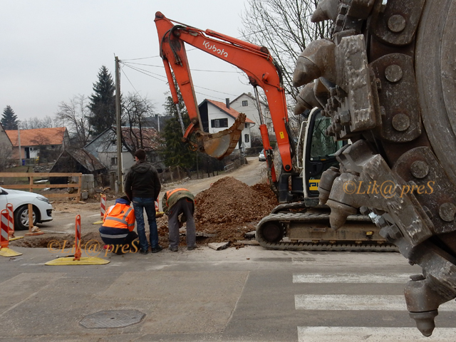 Radovi u Bilajskoj ulici u Gospiću/Arhiva Lika pressa                                                                                                                                                                                                     