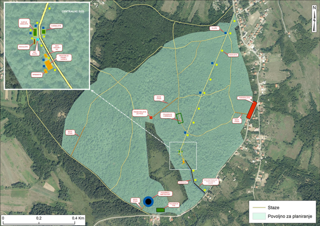 Sateliski snimak i plan uređenja Jasikovca                                                                                                                                                                                                                