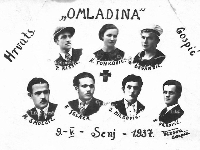 Senjske žrtve, kolaž gospićkog fotografa Verzona koji je i sam pao kao žrtva partizana 1945./Arhiva Lika pressa Gospić