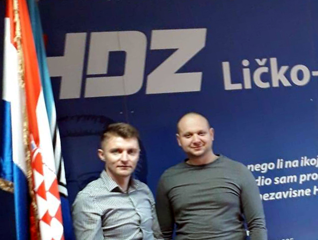 Milan BAšić (lijevo) nakon predaje kandidature                                                                                                                                                                                                            