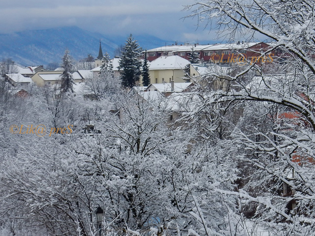 Zimska veduta ličke metropole/Snimio Marko Čuljat, Lika press Gospić                                                                                                                                                                                      
