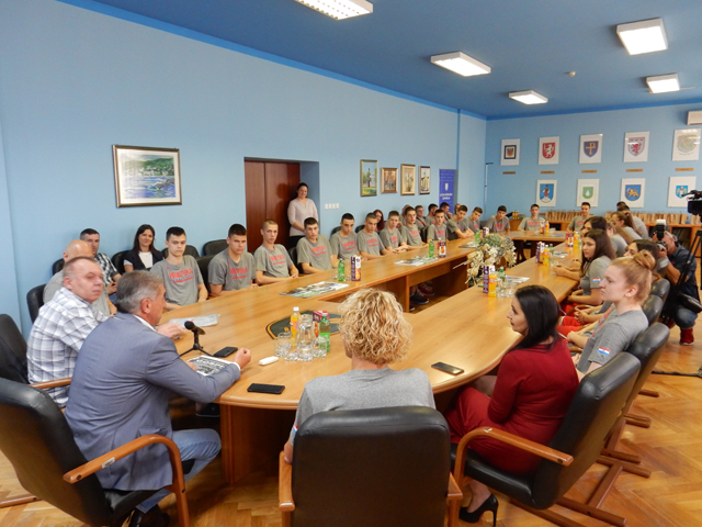 Za prijema košarkaša u Županiji/Snimio Marko Čuljat                                                                                                                                                                                                       